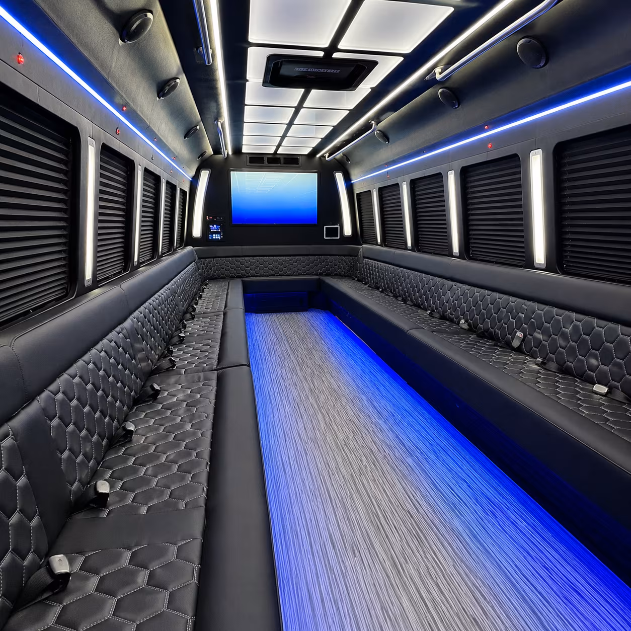 virginia beach 50 passenger party bus inside